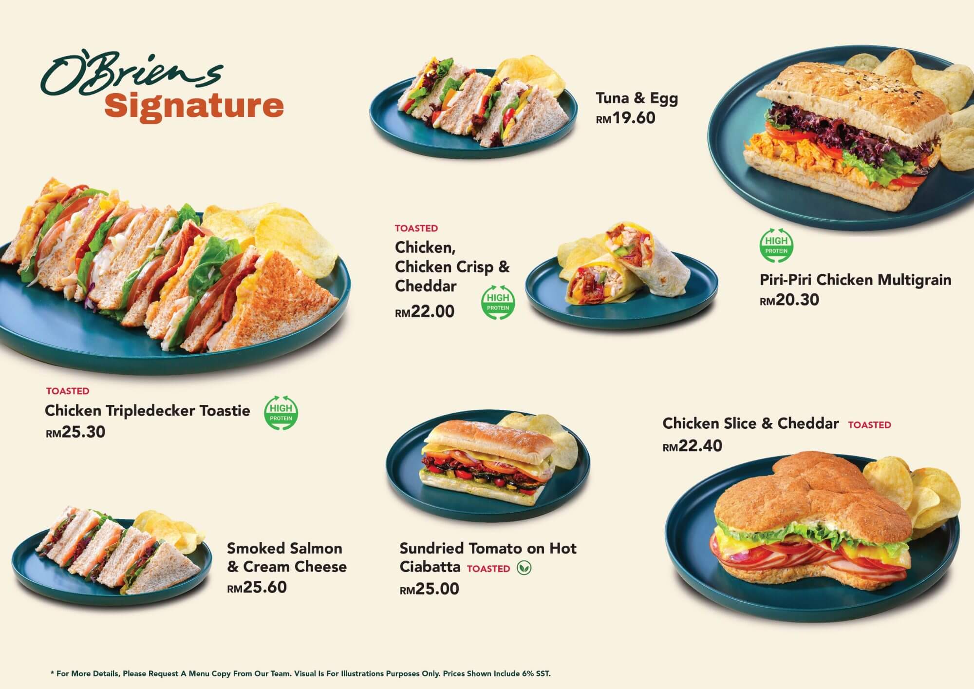 Our Menu O Briens Caf 
