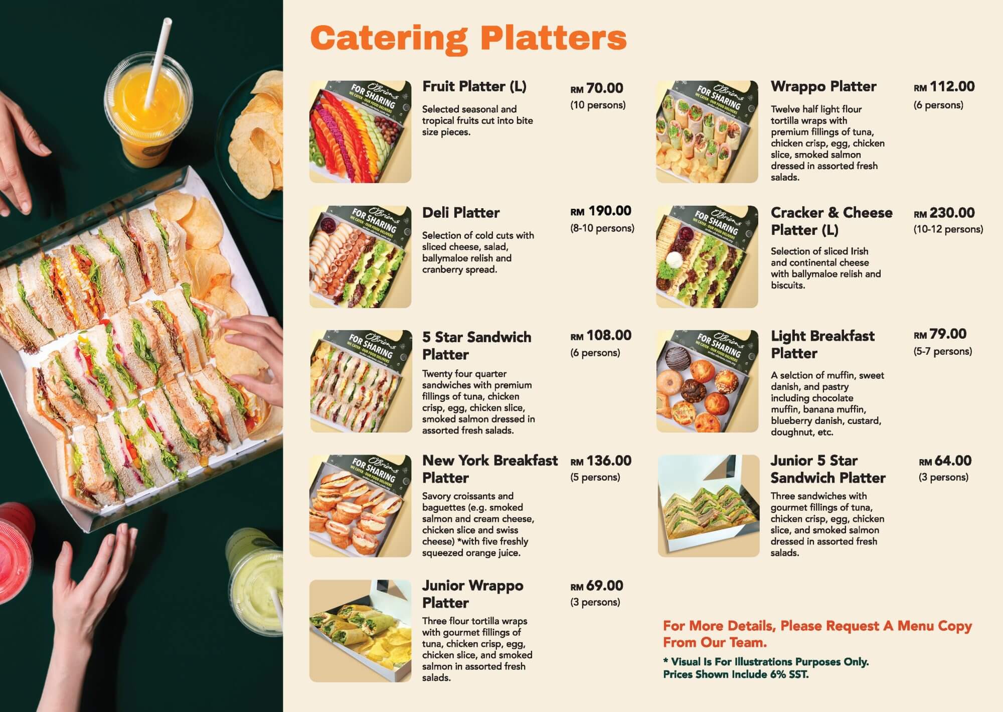 Our Menu O Briens Caf 